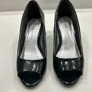 Karen Scott Peep Toe Black Heels